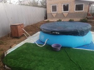 Бассейн на даче Bestway Fast Set, 305х76 см. Как мы ухаживаем за бассейном.