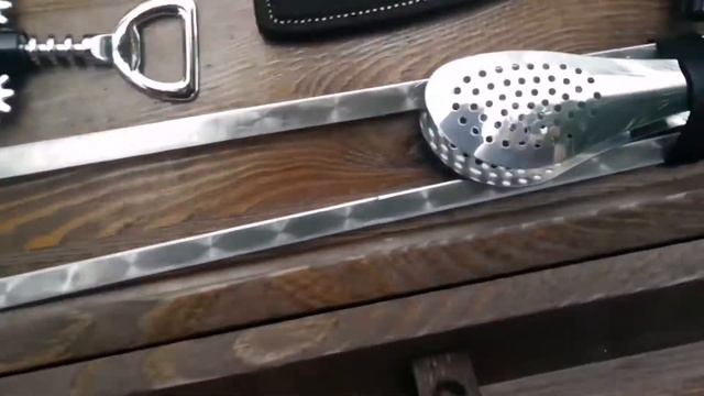 Подарочный шашлычный набор Гриль для барбекю в деревянном кейсе ручной работы смотреть онлайн