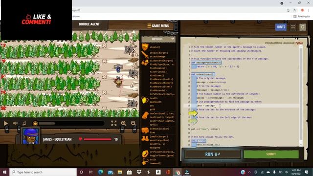 Double agent in python codecombat