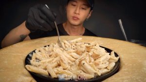 ASMR CHEESE WHEEL MAC & CHEESE MUKBANG 먹방 | COOKING & EATING SOUNDS | Zach Choi ASMR