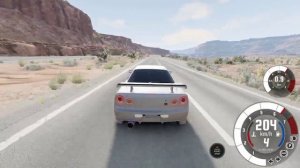 дрифт на Nissan Skyline GT-R в Beamng Drive #дрифт #бимка #ниссан #японскийдрифт