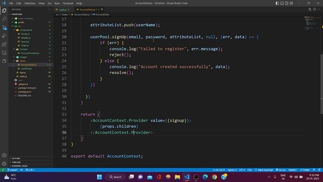 User Registration using AWS Cognito and integrating it with React JS || Serverless Framework ??✌️