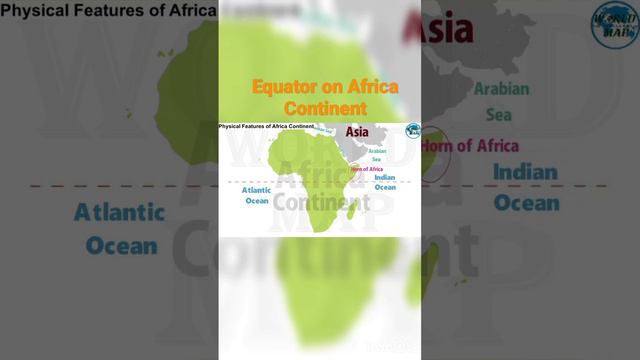 Equator on Africa Continent, Equator Passes Through African Continent, African Map