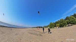 Тренировки на кайтах. Выход в воду.