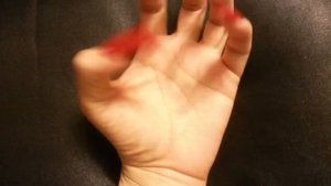 My Long Natural Nails in Red