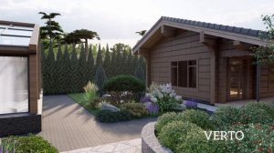 Проект благоустройства и озеленения частного участка с  теплицами