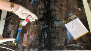 АБСТРАКЦИЯ АКРИЛОМ С ПОТАЛЬЮ. ТЕКСТУРНАЯ КАРТИНА ВАЛИКОМ. ОЧЕНЬ ПРОСТАЯ РАБОТА!