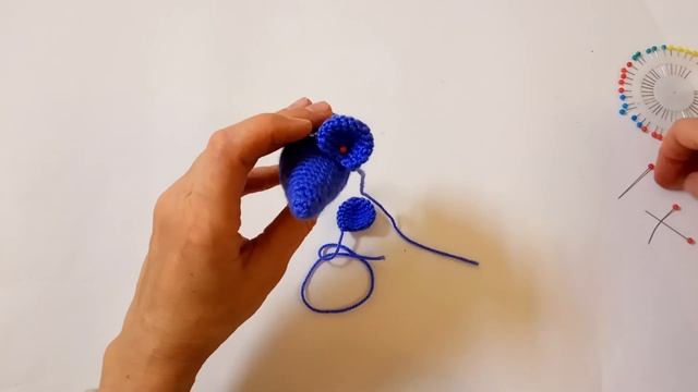 Мышка для кошки. Вяжем хвостик, вышиваем глазки