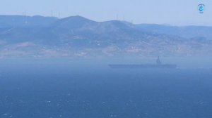 USS GERALD R. FORD cruzando el estrecho de Gibraltar