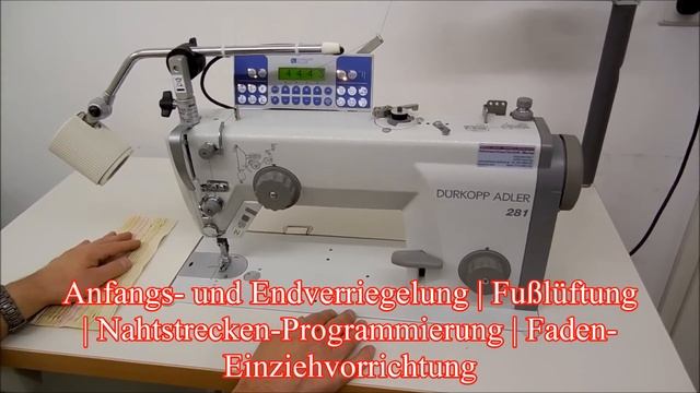 Dürkopp Adler 281 Industrie-Nähmaschine / Schnellnäher смотреть онлайн