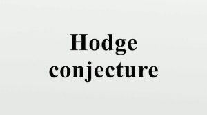 Hodge conjecture