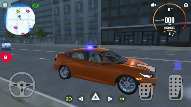 Honda Civic Car Simulator 4 - Lambo Doors and Police Siren Upgrade - Android Gameplay
