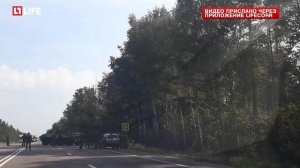 Во Владимирской области БТР вылетел в кювет