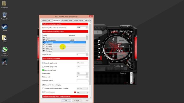 On-screen display(OSD)| MSI Afterburner Hardware Monitor|Under "90 sec"| смотреть онлайн
