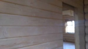 Перегородка из иммитации бруса в сруб