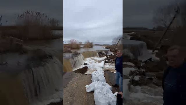 В Федоровском районе на реке Еруслан разрушилась плотина