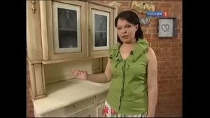 переделка старого буфета в стиле прованс . Михайловская Людмила. передача "С новым домом!" на РТР