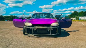 BMW захватили дрифт. Навал боком на турбо мазде. Mazda Miata turbo drift