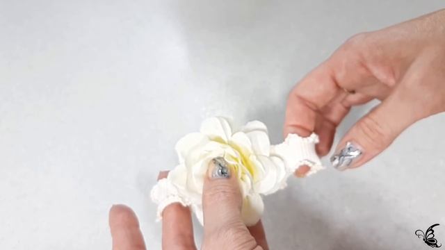 Повязка на голову для куклы // младенца из готового цветка смотреть онлайн