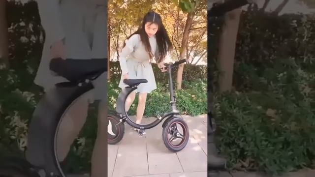 super satisfying folding electric bike ride ❤️❤️?