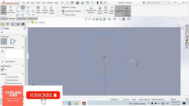 SOLIDWORKS TUTORIAL 2022 | HOW TO USE SWEPT CUT IN SOLIDWORKS | SOLIWORKS IN DETAILS WITH EXPLAINCA смотреть онлайн