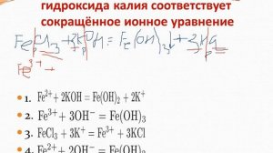 ионные уравнения 8 класс