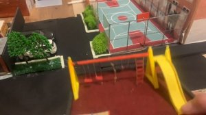 Детская площадка НА МАКЕТЕ! Макет города 1/43.