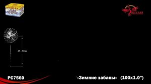 Фейерверк РС7560 "Зимние забавы" (1" х 100 залпов)
