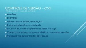 Controle de versão - CVS