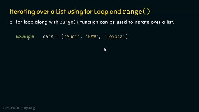 for Loop with Lists in Python