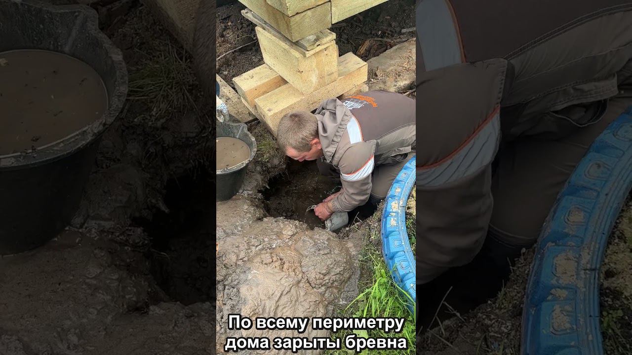 Ставим дачный дом на сваи #стройка #подъем #diy #дача #реконструкцияфундамента смотреть онлайн