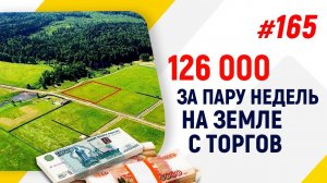 126000 за пару недель на земле с торгов