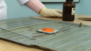 Разложение дихромата аммония .