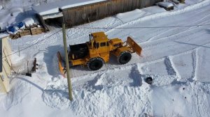 ТРАКТОР КИРОВЕЦ. ТРАКТОР К 700. ЗИМА НЕ ОТСТУПАЕТ !!!