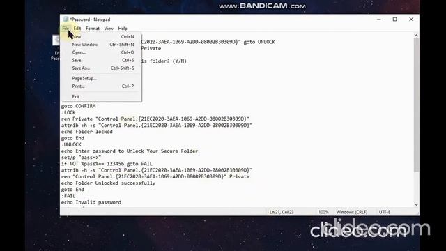Topic 1 Lesson 1 : How to Create Secure Folder in Command Prompt [ CODE MASTER ] смотреть онлайн