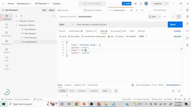 Postman Tutorial 10 | Authorization In Postman | Authentication In Postman | Bearer Token | POST Re