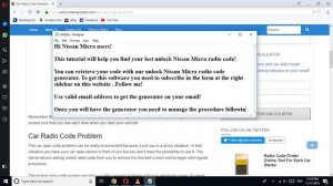 Nissan Micra Radio Code Generator For Any Micra Car Stereo Model