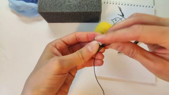 Объемная игрушка из шерсти в технике сухого валяния Птица смотреть онлайн