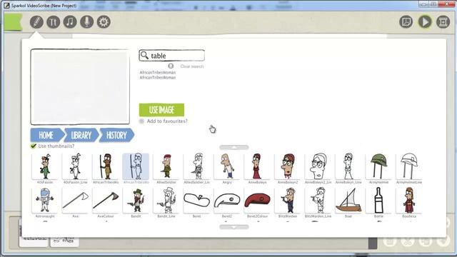 картинки из библиотек в Sparkol Video Scribe смотреть онлайн