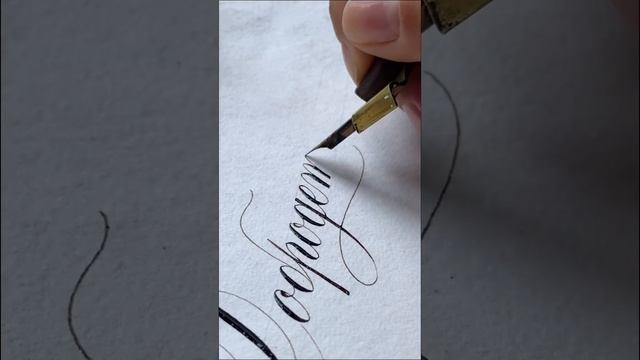 Решила показать на видео реальную скорость Письма и написать своё любимое слово #каллиграфия