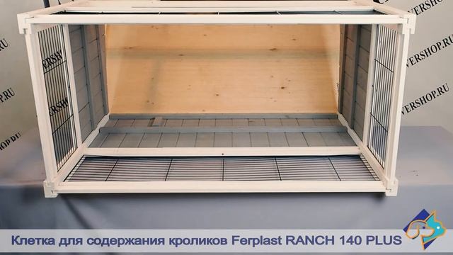 Клетка Ranch 140 Plus для содержания кроликов на улице (деревянная) Ferplast смотреть онлайн