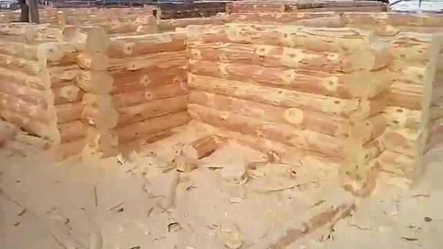 Сруб бани интересной, нестандартной планировки смотреть онлайн