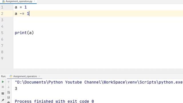 12. Assignment Operator in Python