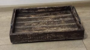 МК. Квадратный поднос "Обшарпэ" из картона. #181