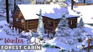 Зимняя Хижина в Лесу ❄️⛄️ | Симс 4 Строительство | The Sims 4 Stop Motion | Без CC