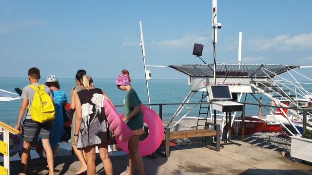 Пляж Морская Звезда. Лазаревское Сочи. Утро на море. С днем Семьи, Любви и Верности! 8 июля 2022 го