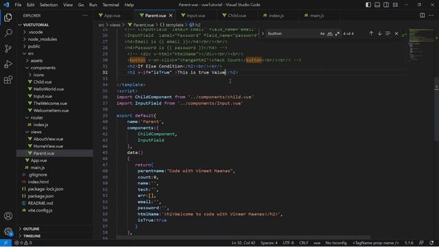 Part-13 | step by step learn vue js 3 from beginner to advance in hindi | If-else condition