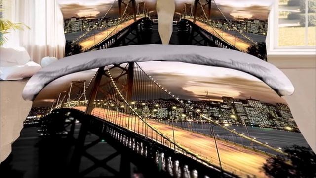 Постельное белье 3д. Отзыв о постельном белье 3д сатин "Бруклинский мост" из Брянска смотреть онлайн