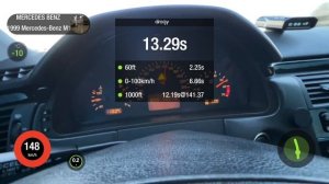 10 декабря 2022 г. Mercedes W210 0-100 1/4 миле 1999 год М112 3.7 245л/с сток АИ80 1650тн 225 55 17