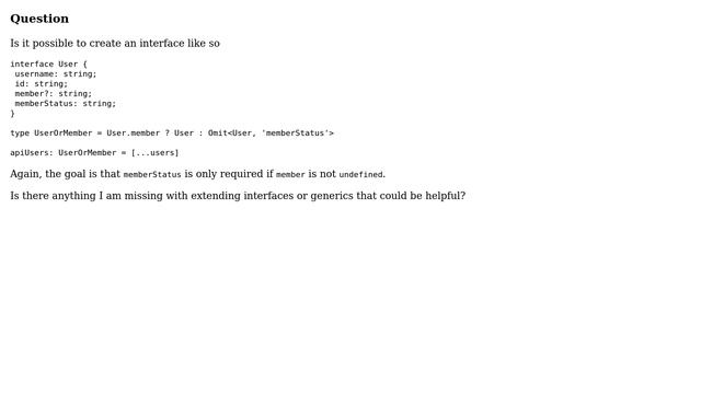 Typescript Conditional Object Keys: Prop A exists Prob B must exist